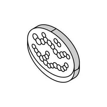 Streptococcus bacteria isometric icon vector illustration Stock Illustration