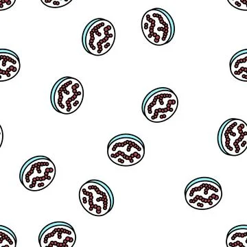 Streptococcus bacteria vector seamless pattern 스톡 일러스트