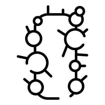 Streptococcus colony icon, outline style Stock Illustration