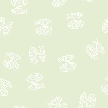 Streptococcus iniae fish line seamless pattern Stock Illustration