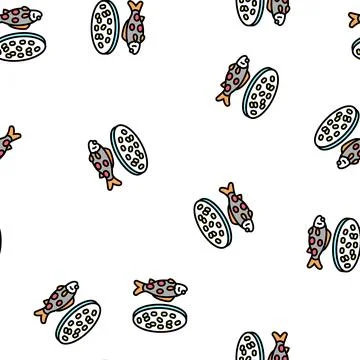 Streptococcus iniae fish vector seamless pattern Stock Illustration