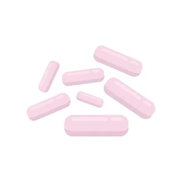 Streptococcus probiotic icon flat vector. Bacteria lactobacillus Illustrazione stock