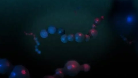 Streptococcus Pygenes Bacteria with Cinematic Lighting - Vertical 10 Stock Illustration