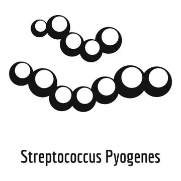 Streptococcus pyogenes icon, simple style. Stock Illustration