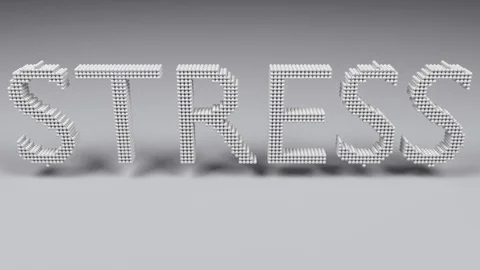 STRESS - 3D Text Stock Footage 127867795