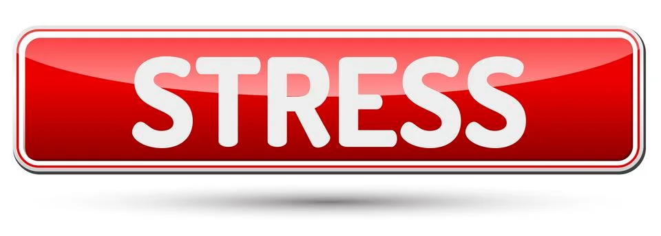 STRESS - Abstract beautiful button with text. Stock Illustration