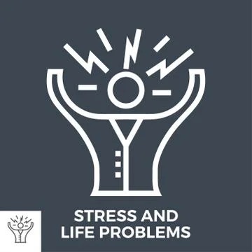 Stress and life problems Stock Illustration