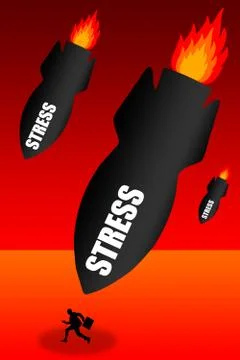 Stress attack Illustrazione stock