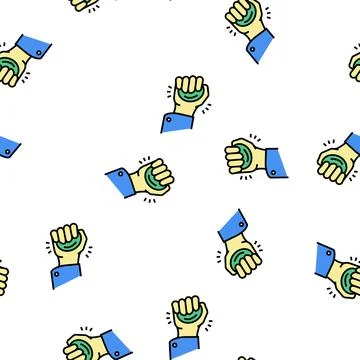 Stress balls vector seamless pattern Stock Illustration