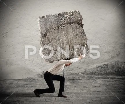 Stress of a businessman Stock Photos