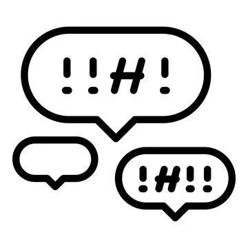 Stress chat icon outline vector. Bully violence Stock Illustration