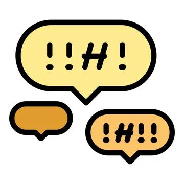 Stress chat icon vector flat Stock Illustration