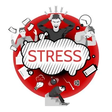 Stress Concept Illustration 库存插图