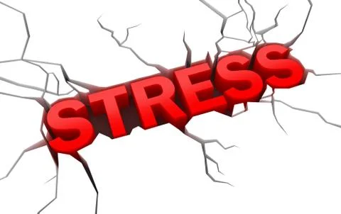 Stress on the cracked surface Stock Illustration