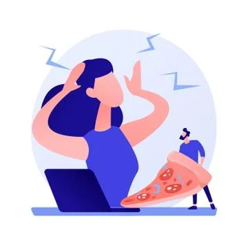 Stress eating vector concept metaphor イラスト素材