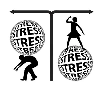 Stress by Gender Stock Illustration