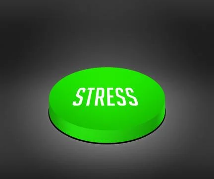 Stress green button Stock Illustration