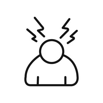 Stress icon linear graphics set vector Stock Illustration
