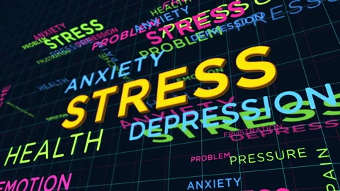 Stress kinetic text abstract concept Stock Footage 273479639