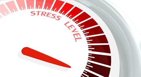 Stress level conceptual meter Stock Illustration
