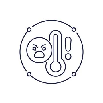 Stress level icon in line design Stock Illustration