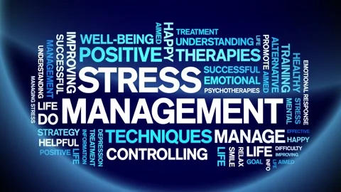 Stress Management animated word cloud,an... | Stock Video | Pond5