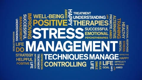 Stress Management animated word cloud,an... | Stock Video | Pond5