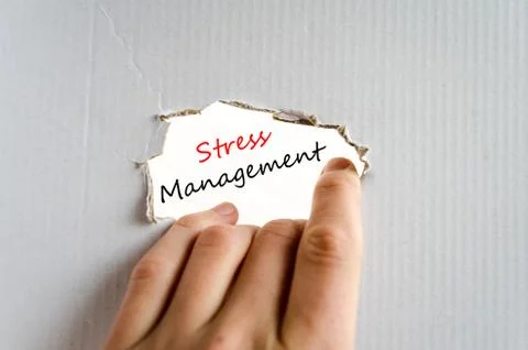 Stress management text concept Stock Photos