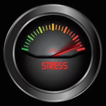 Stress meter indicate, vector Stock Illustration