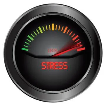 Stress meter indicate, vector Stock Illustration