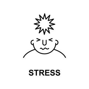 Stress on mind icon. Element of human mind icon for mobile concept and web apps Stock Illustration
