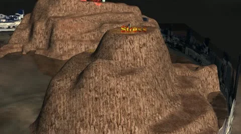 Stress, Noise &amp; Fear, Exploding Letters Animation Stock Footage 12527364