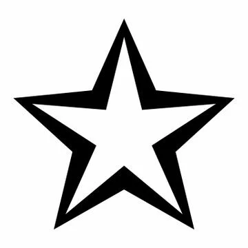 Stress outlined star icon Stock Illustration