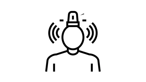 Stress psychological problems line icon animation Stockbeeldmateriaal 157259977