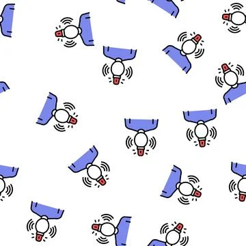 Stress psychological problems vector seamless pattern Illustrazione stock