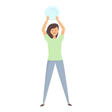 Stress reduction broken plates icon cartoon vector. Noise lifestyle 스톡 일러스트