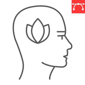 Stress reduction line icon Stock Illustration