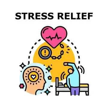 Stress relief concept vector illustration reducing anxiety Stock Illustration