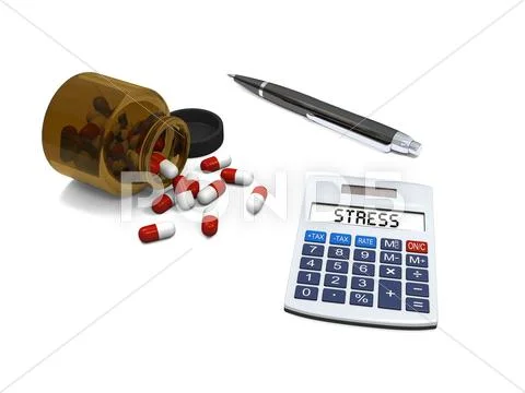 Stress relief pills Stock Illustration