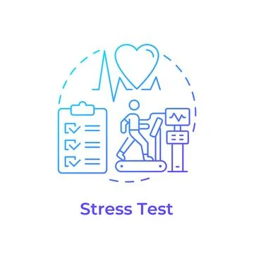 Stress test gradient outline concept icon Stock Illustration