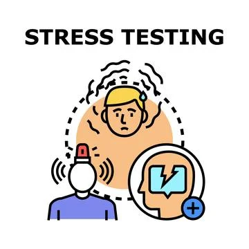 Stress testing evaluating mental health and system limits Illustrazione stock