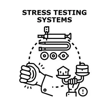 Stress testing systems evaluating business and home balance 스톡 일러스트