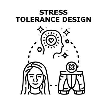 Stress tolerance design concept with human head and underwear Stock Illustration