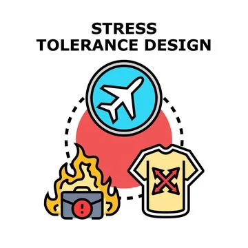 Stress tolerance design concept vector creating resilience Stock Illustration