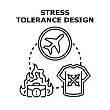 Stress tolerance design concept vector creating resilience Stock Illustration