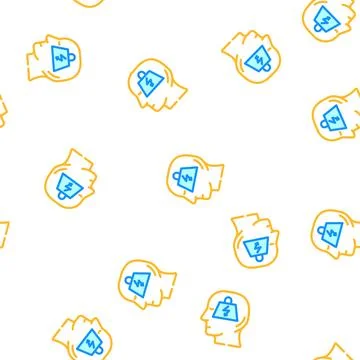 Stress treatment vector seamless pattern Illustrazione stock