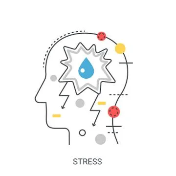 Stress vector illustration concept. Stock Illustration