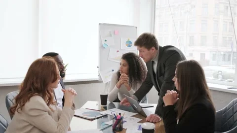stress at work in the office, problems a... | Stock Video | Pond5