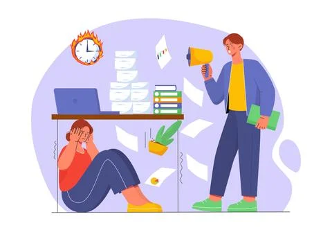 Stress work vector concept イラスト素材