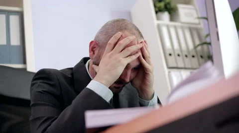 Stress at Workplace Stock Footage 46104791